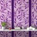 Ivy Leaves Striped Wallpaper Lilac