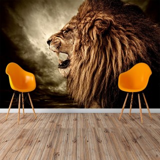 Wild Lion 3D Wall Poster