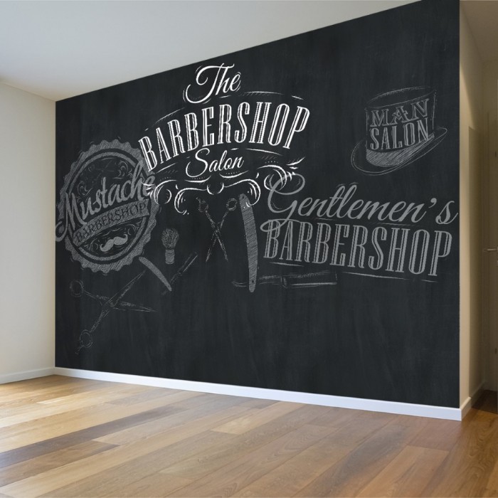 Barbershop Wallpaper - Black Background
