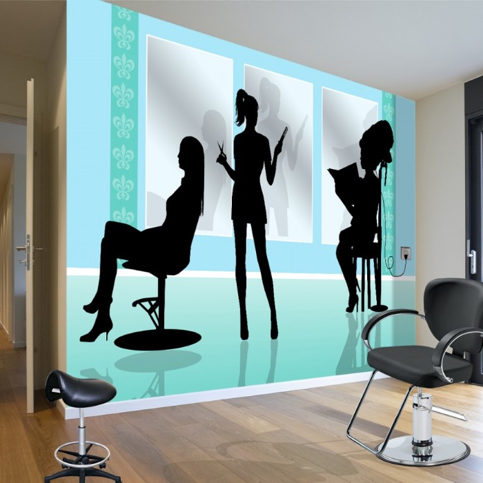 Barber Shop Silhouette - Wall Poster