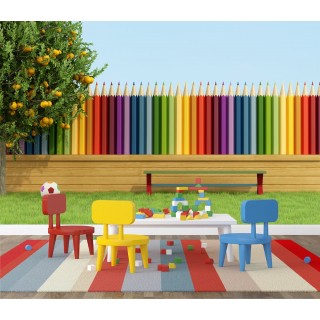 Colored Pencils Kids Room Wall Poster