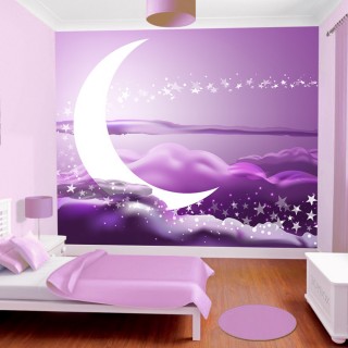 Kids Room Purple Funded Sky Wall Poster