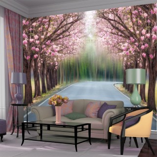 Flowering Park Tree Wall Poster