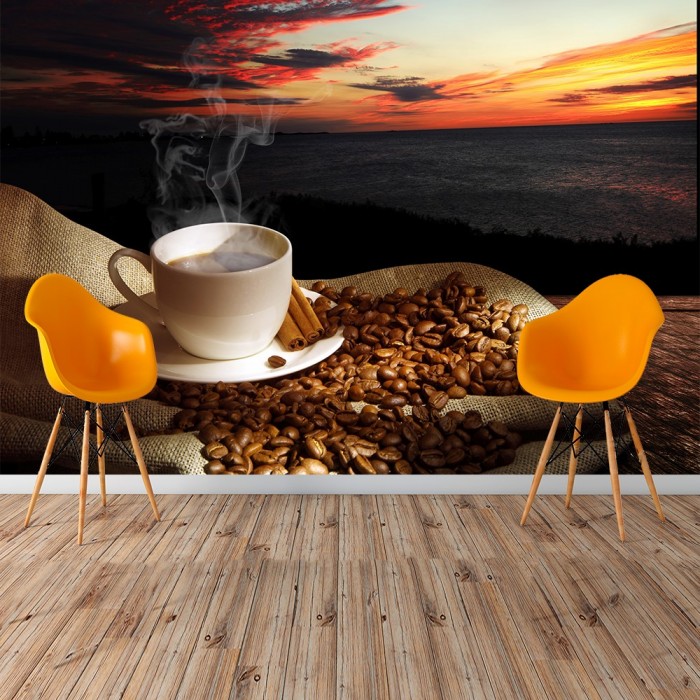 Steamy Cup Coffee Wall Poster