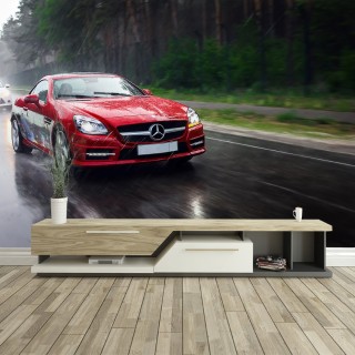 Red Luxury Car Wall Poster