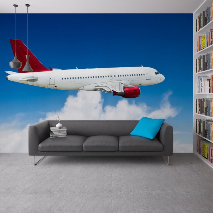 Airplane Above the Clouds 3D Wallpaper
